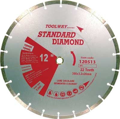 12in 21T Sintered Segmented Diamond  Blade