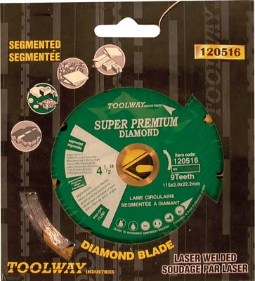 Blade 4 1/2in Laser Weld Segmented Diamond