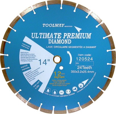 14in Laser Weld Segmented Diamond Blade