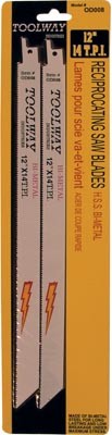 Recip Saw Blade 12in 14T Bi Metal HSS 2/pkg