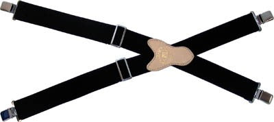 2" Elastic Suspender Leather Back Patch