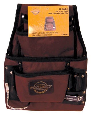 Nylon 10 Pocket Tool Bag with Hammer Holder