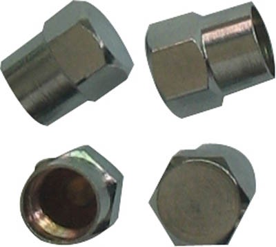 4pc Chrome Hex Caps