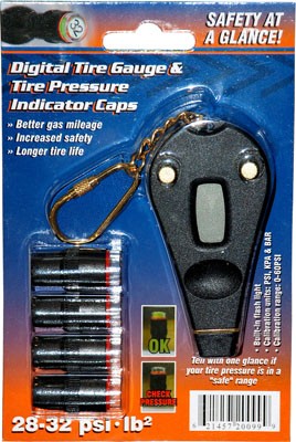 Tire Pressure Indicator Caps and Digital Gauge