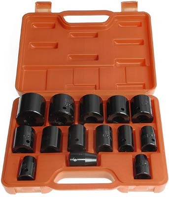 Socket Set 15pc 1/2in Dr. (Shallow Impact) Metric