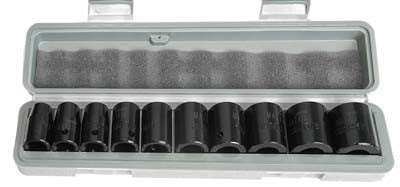Socket Set 11pc 1/2in Dr. (Shallow Impact) Metric