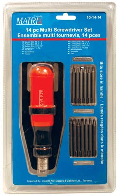 Screwdriver Multi Bits 14pc Set