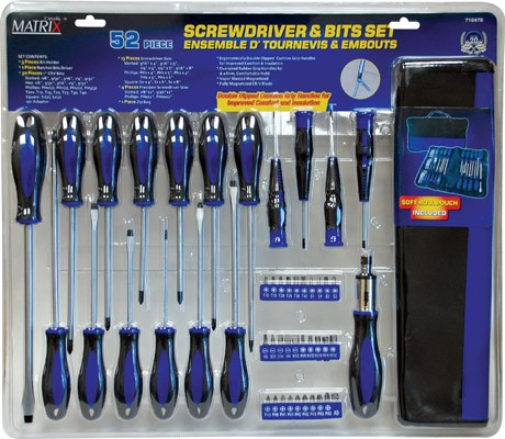 Screwdriver & Bits 52pc Set