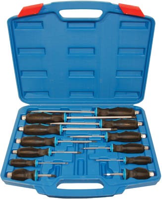 Screwdriver Go Through Shank Hex Bolster 12pc Set