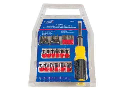 Screwdriver & Socket Ratchet 34pc Set