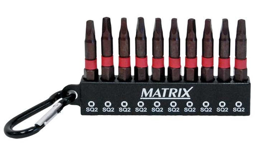 Driver Bits Square Mix w/Bonus Key Holder 10pc Set