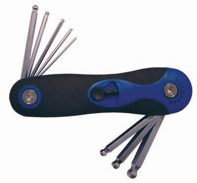 8 pc Ball Point Hex Key (Fold) - Metric