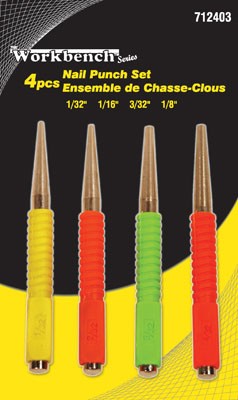 4 pc Nail Punch Set