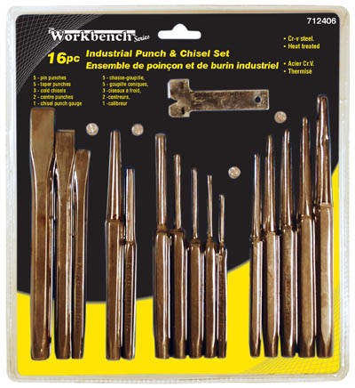 16 pc Mechanics Punch & Chisel Set