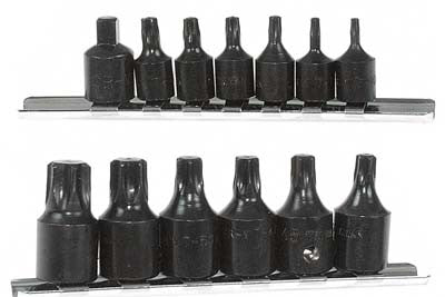 Socket Torx Bits 1/4in & 3/8in Dr. 15pc Set