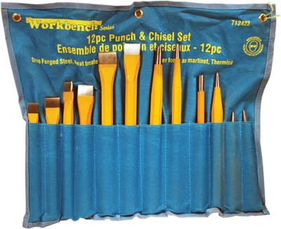 12 pc Jumbo Punch & Chisel Set