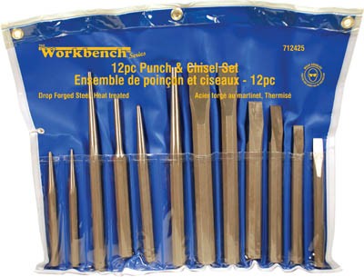 12 pc "Pro" Jumbo Punch & Chisel Set