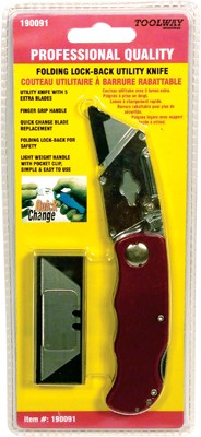 Utility Knife Metal Folding with Belt Clip