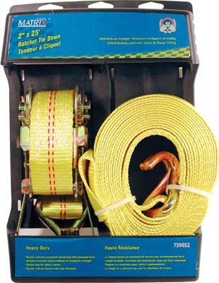 2" x 25' Ratchet Tie Down - 10,000 Lb BS