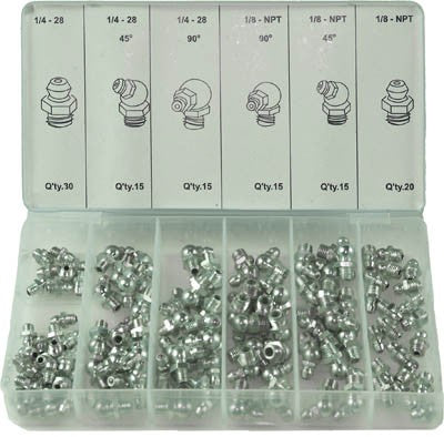 110 pc Grease Fitting Assortment