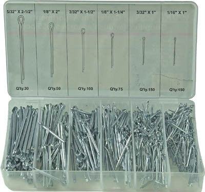 555 pc Cotter Pin Assortment