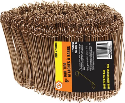 Bar Ties 6" 17G 1000/bag