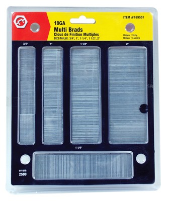 Multi 18GA Brads (3/4", 1", 1-1/4", 1-1/2", 2")