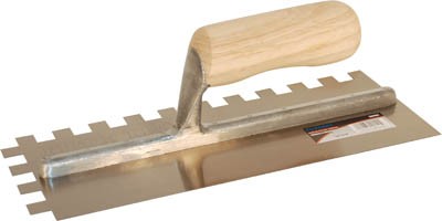 Trowel Notched 11in x 4in (1/2in SQ Notch) Wooden HDL