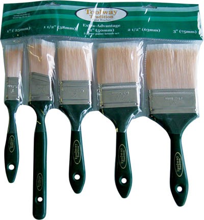 Paint Brush Nylon Polyester Good Quality 5pc Set (1 to 3 in)