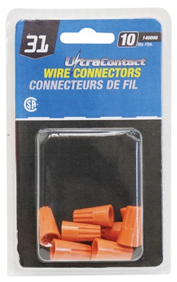 TWIST ON CONNECTOR SMALL ORANGE  31 10 Pack