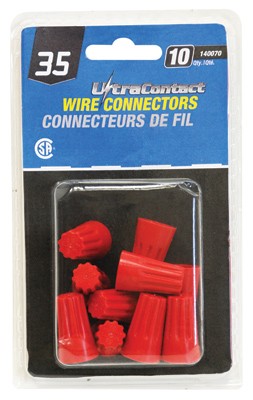 TWIST ON CONNECTOR PS LARGE RED  35 10 Pack