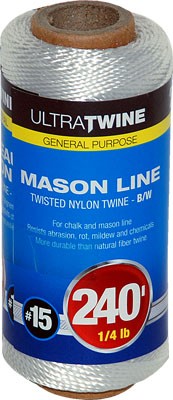 MASON LINE NYLON 1/2LB WT/BLK 480ft