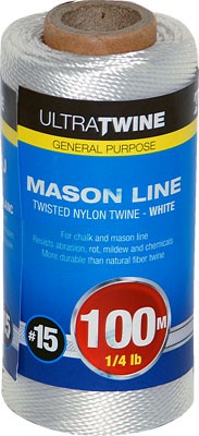 MASON LINE WHITE NYLON 1/4LB 100M