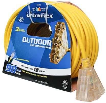 Ext Cord 15m SJTW 12/3 3-Outlet