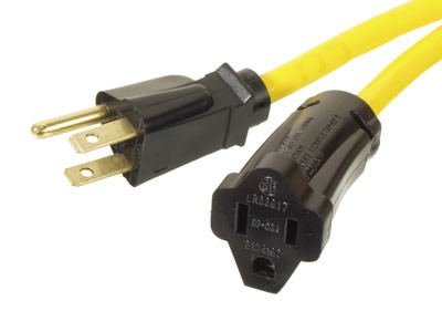 Ext Cord 10m SJTW 14/3 1-Outlet Outdoor Cathelle 4429 Yellow