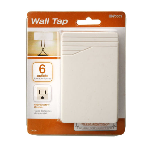 Wall Tap 6 Outlet White
