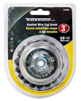 Wire Cup Brush 3in x 5/8in Knotted