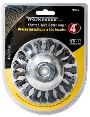 Wire Bevel Brush 4in x 5/8in Knotted