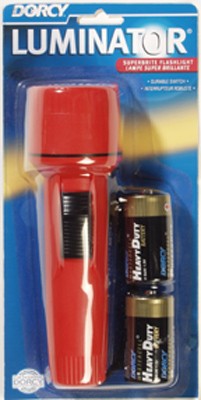 2D Deluxe Flashlight Carded w/Batteries