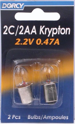 Bulb Repl 2.4V 0.7A Krypton Bulb for 2C/2AA Flashlights Clear Dorcy 41-1662