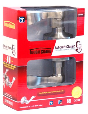 Door Lock Lever Entry Satin Nickel