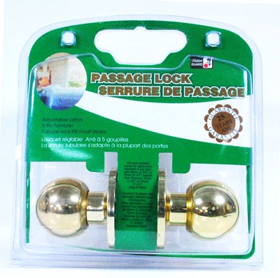 Door Lock Passage Polished Brass