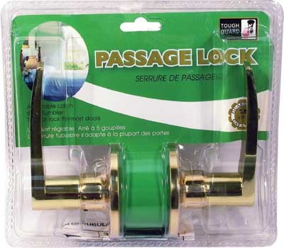 Door Lock Lever Passage Polished Brass