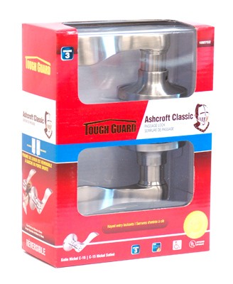 Door Lock Lever Passage Satin Nickel