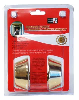 Door Lock Dead Bolt Double Cylinder Polished Brass