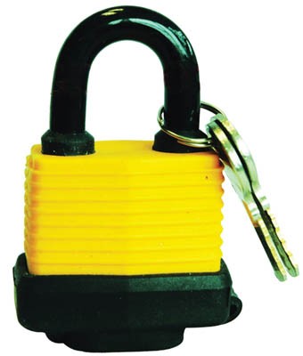 Padlock Laminated 50mm with Plastic Cover Plated