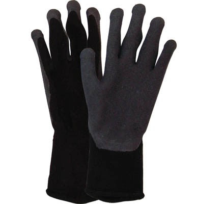 Gloves Latex Knitted Insulated Black