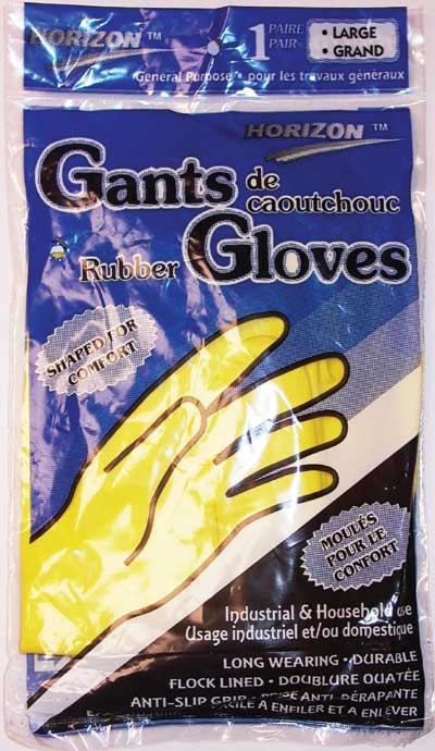 Gloves Rubber Yellow