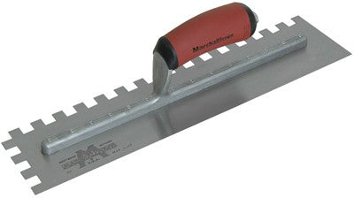 Trowel Notched 16in x 4in (1/2in x 1/2in x 1/2in Sq Notch) Marshalltown 711SD