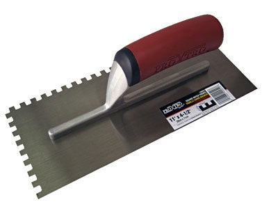 Trowel Notched 11in x 4 1/2in (1/4in x 1/4in SQ Notch) Red HDL